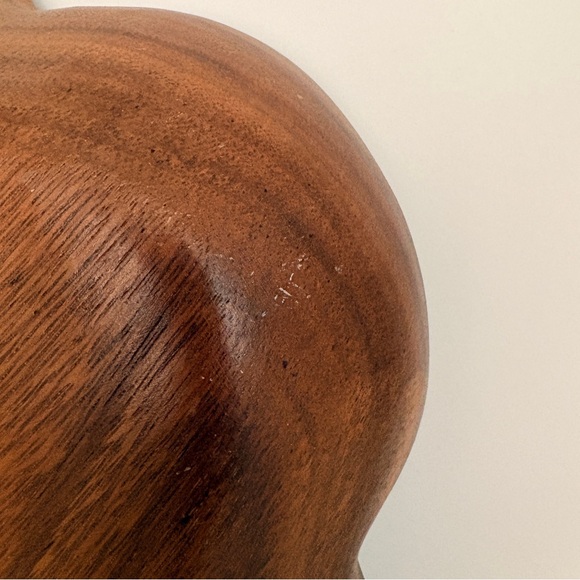 Mid Century Modern Monkey Pod Wood Divided Clover Tray Masini Handcrafted Tiki - Picture 7 of 11